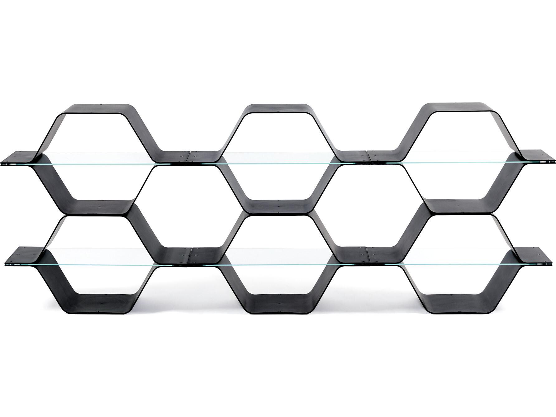 Heller Honeycomb Modular Shelving - Black - Configuration E
