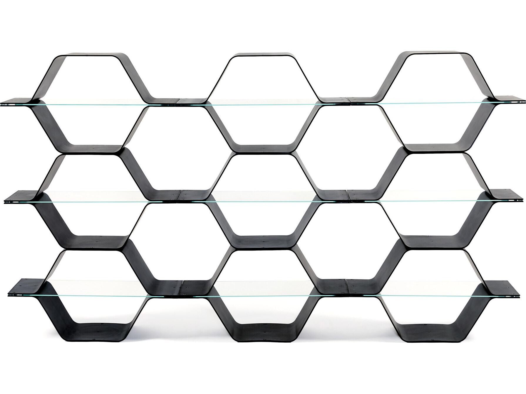 Heller Honeycomb Modular Shelving - Black - Configuration F