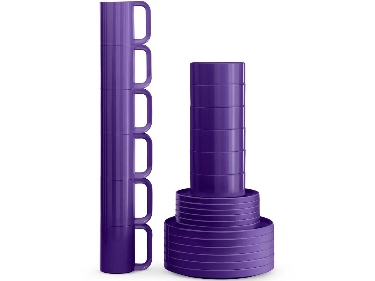 Heller Max Purple Dinnerware Kit 24 (6 dinner plates, 6 salad plates, 6 bowls, 6 mugs)