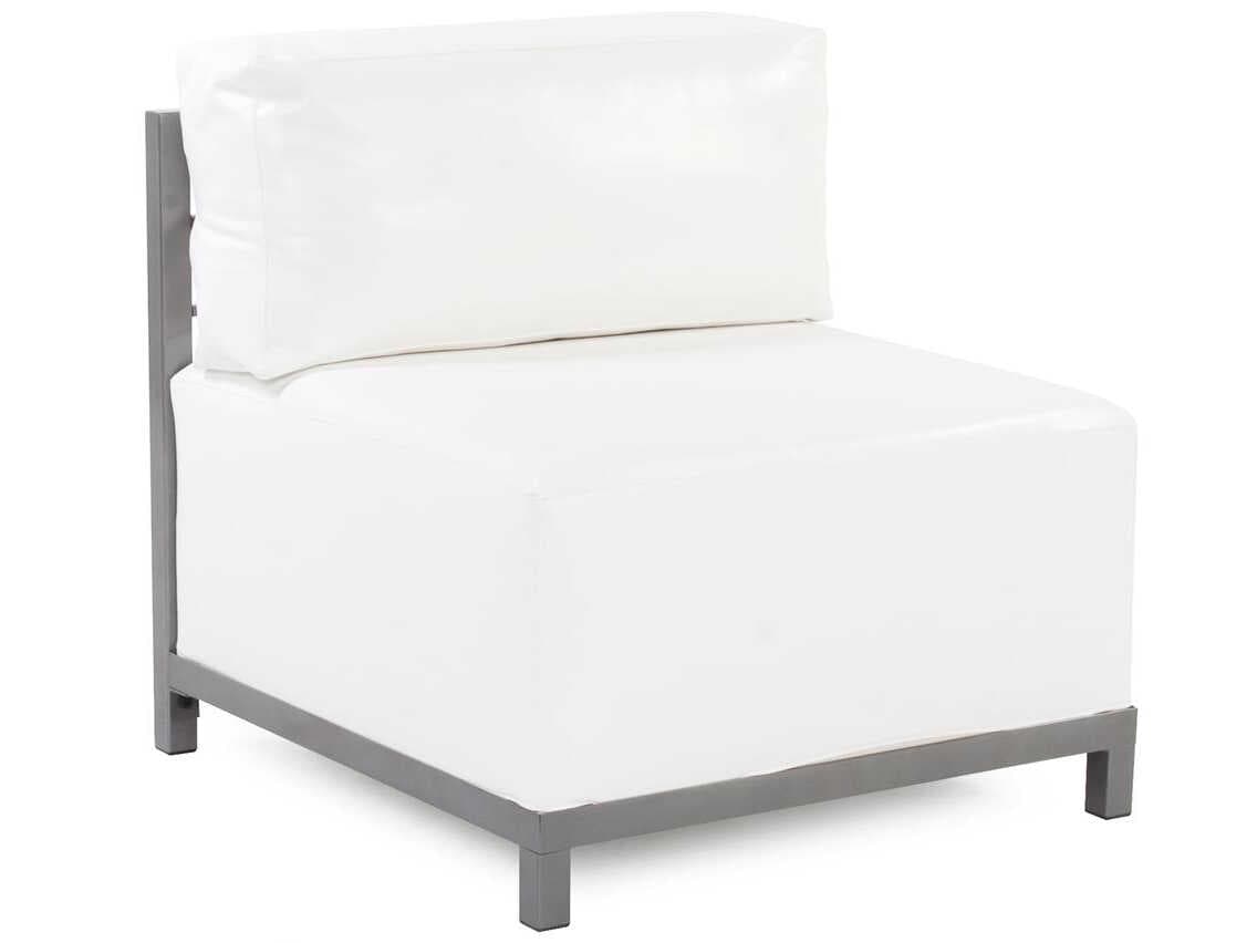 Howard Elliott Outdoor Axis Atlantis White Fabric Cushion Lounge Chair