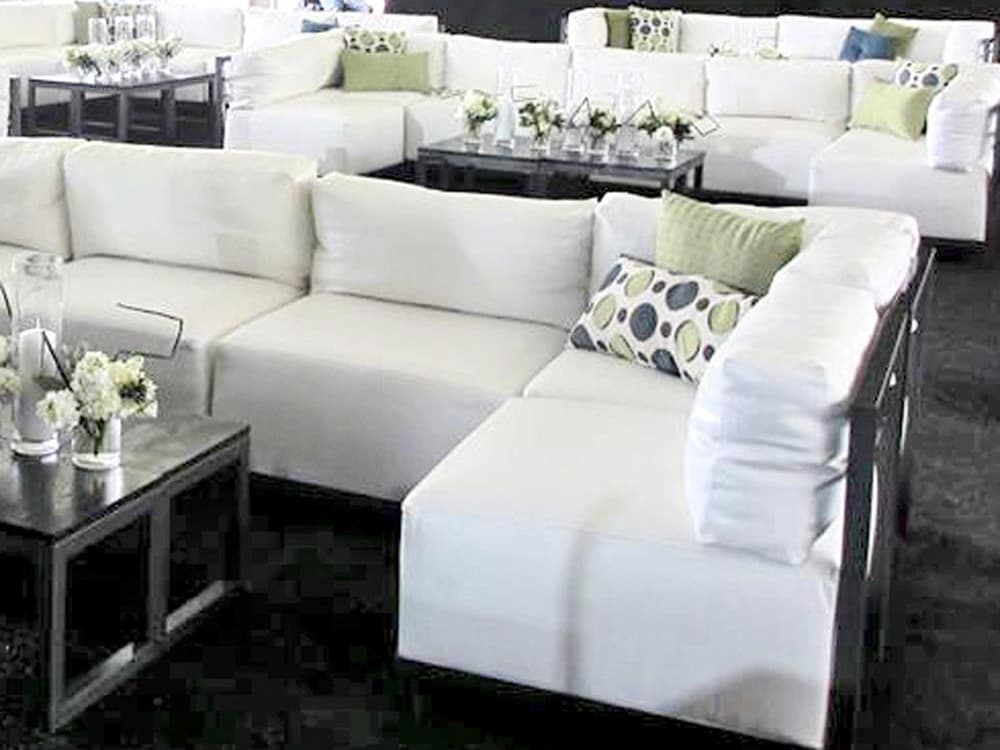 Howard Elliott Outdoor Axis Atlantis White Fabric Cushion Lounge Chair