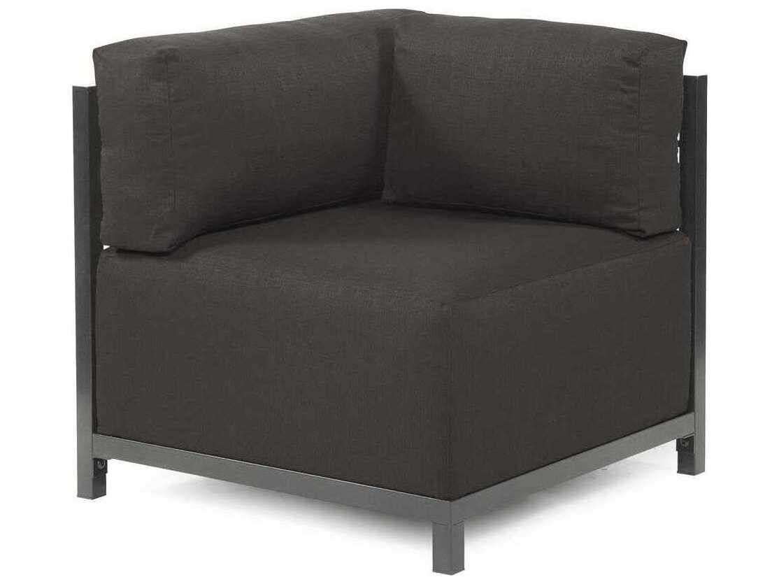 Howard Elliott Outdoor Axis Seascape Charcoal Fabric Cushion Lounge Chair