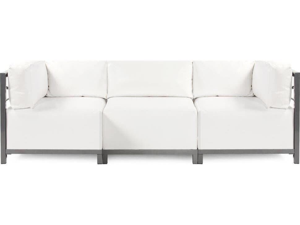 Howard Elliott Outdoor Axis Atlantis White Fabric Cushion Lounge Chair