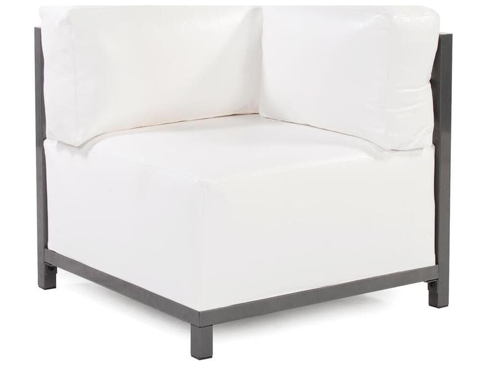 Howard Elliott Outdoor Axis Atlantis White Fabric Cushion Loveseat