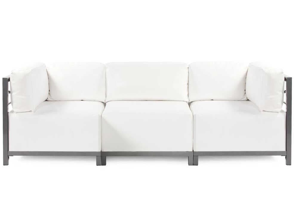 Howard Elliott Outdoor Axis Atlantis White Fabric Cushion Sofa