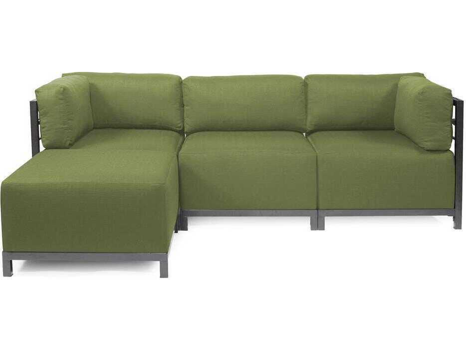 Howard Elliott Outdoor Axis Seascape Moss Fabric Cushion Lounge Set