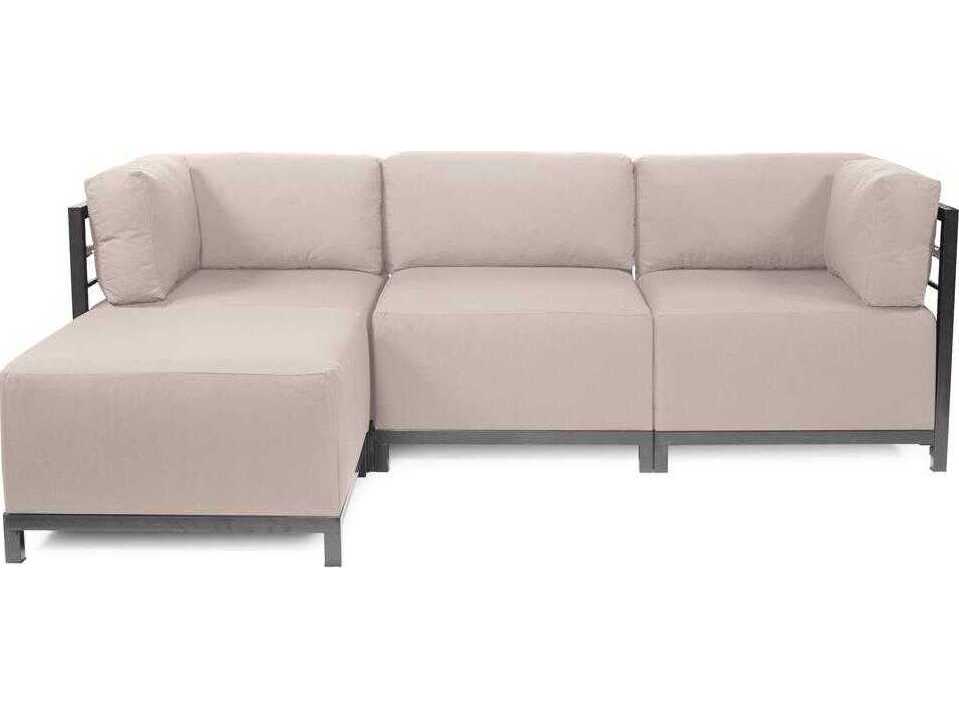 Howard Elliott Outdoor Axis Seascape Sand Fabric Cushion Lounge Set