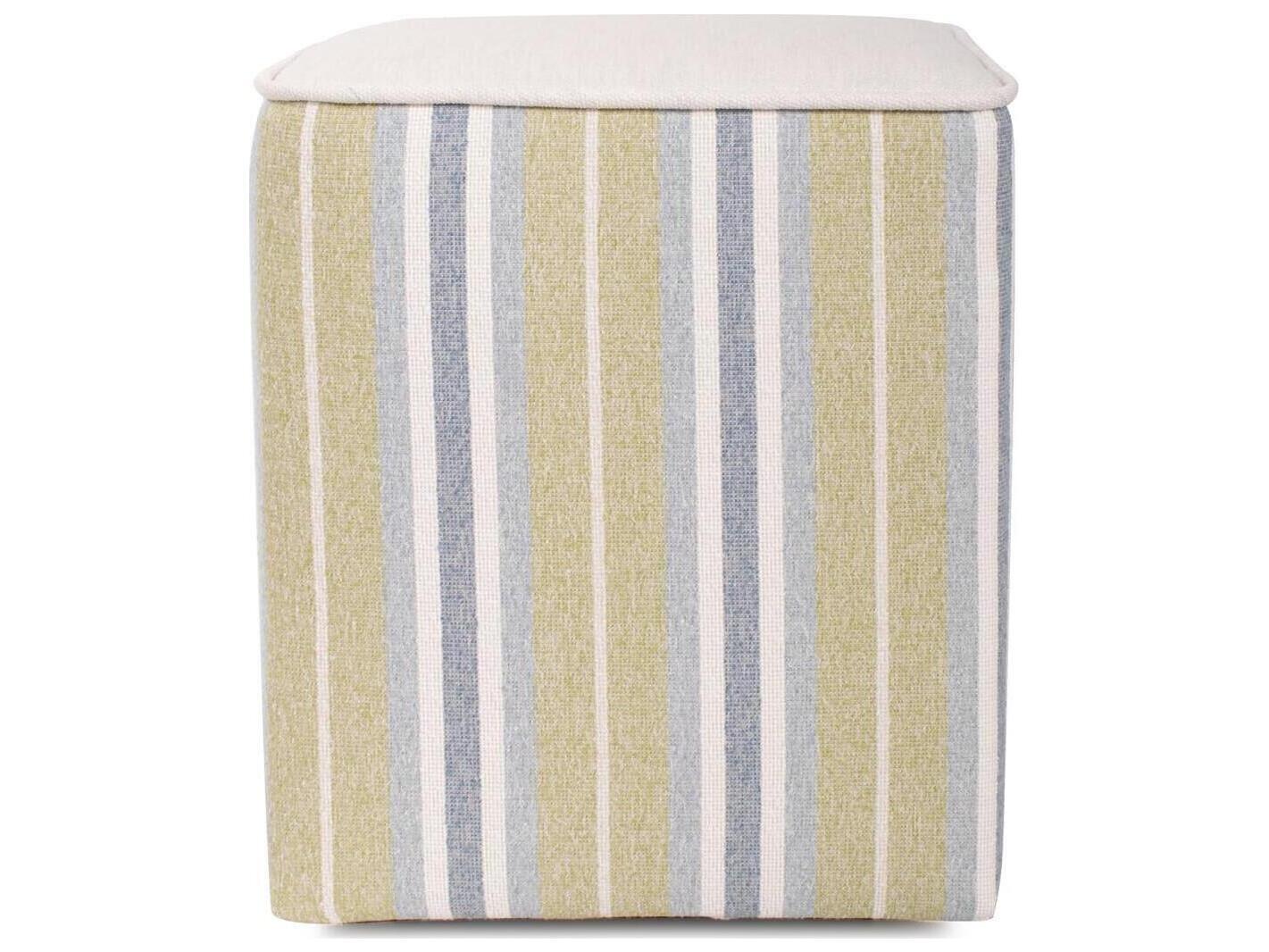 Howard Elliott Outdoor Universal Dune Moss Fabric Cushion Ottoman