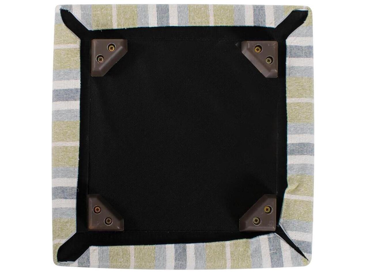 Howard Elliott Outdoor Universal Dune Moss Fabric Cushion Ottoman