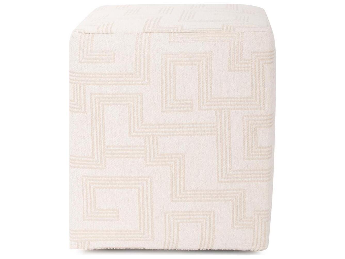 Howard Elliott Outdoor Universal Syros Natural Fabric Cushion Ottoman