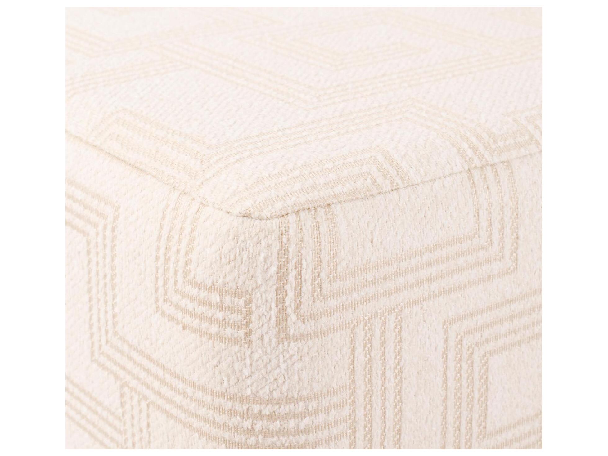 Howard Elliott Outdoor Universal Syros Natural Fabric Cushion Ottoman