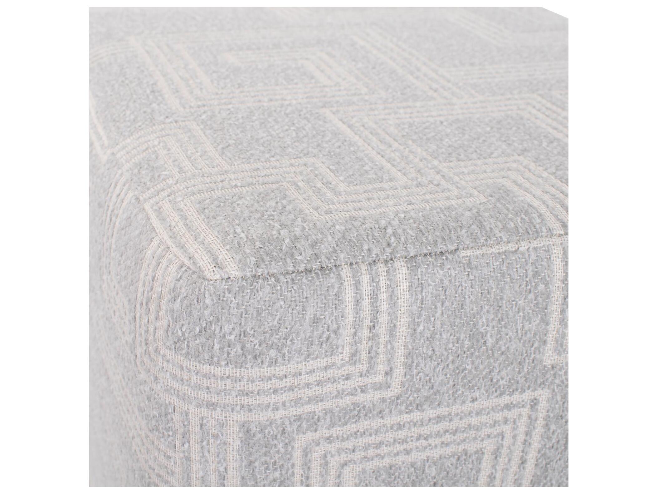 Howard Elliott Outdoor Universal Syros Fog Fabric Cushion Ottoman