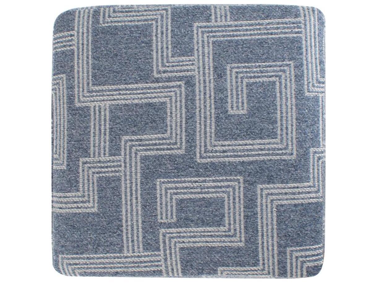 Howard Elliott Outdoor Universal Syros Denim Fabric Cushion Ottoman