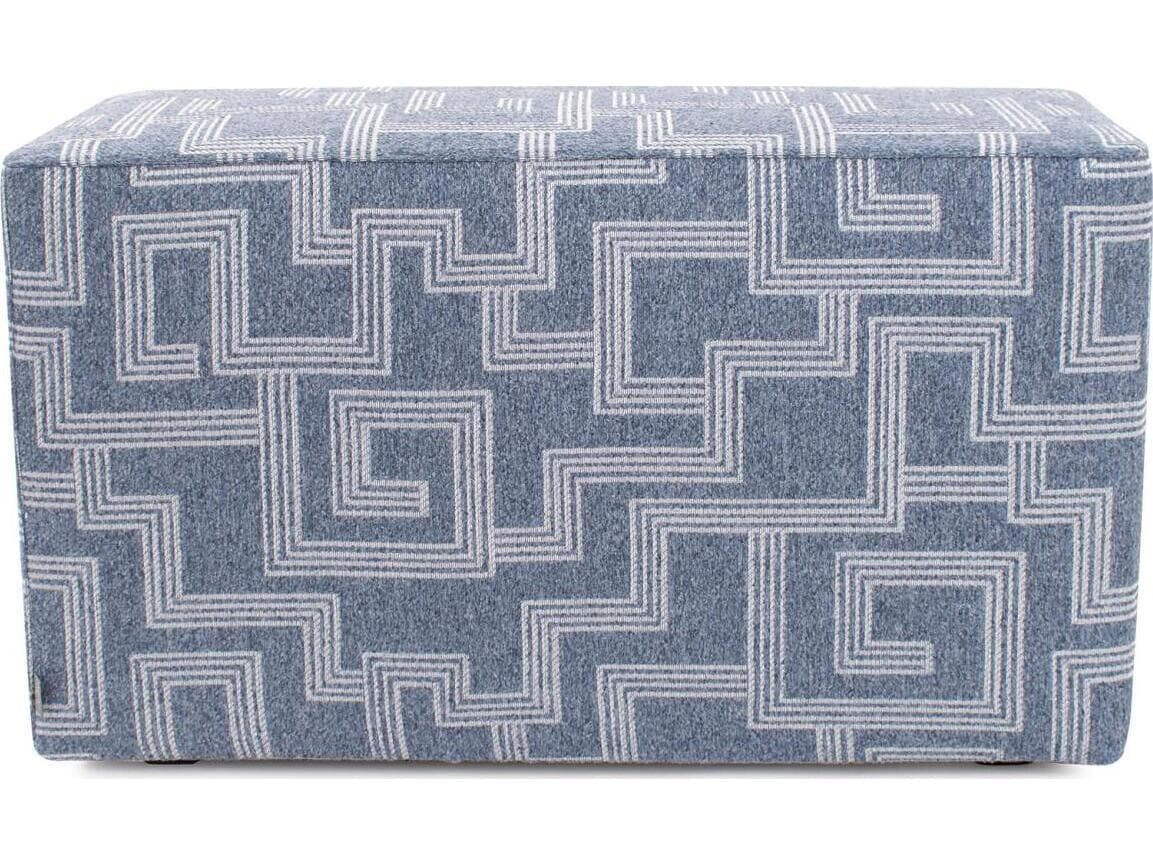 Howard Elliott Outdoor Universal Syros Denim Fabric Cushion Bench