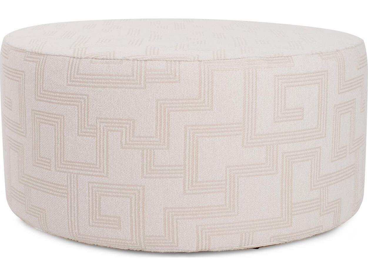 Howard Elliott Outdoor Universal Syros Natural Fabric Cushion Ottoman