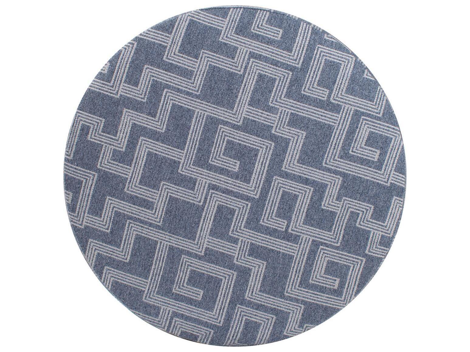 Howard Elliott Outdoor Universal Syros Denim Fabric Cushion Ottoman