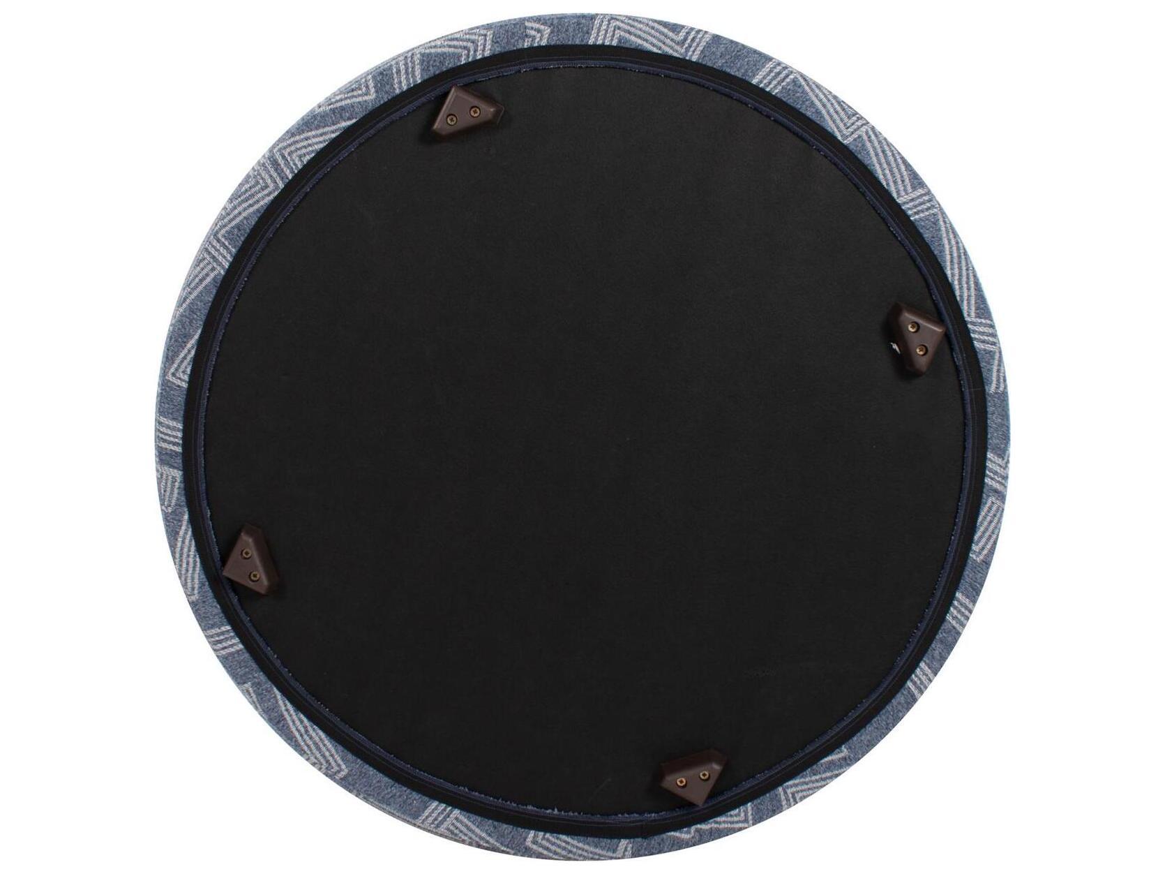 Howard Elliott Outdoor Universal Syros Denim Fabric Cushion Ottoman