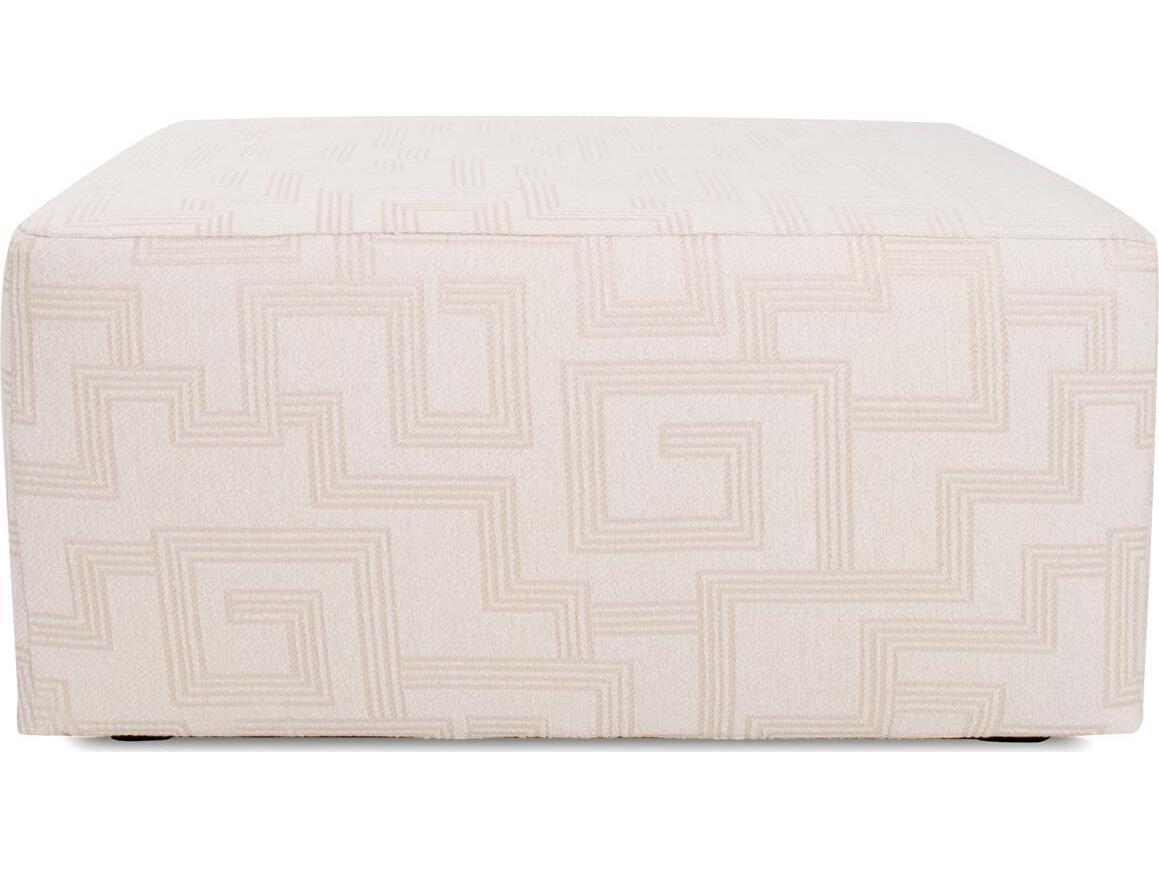 Howard Elliott Outdoor Universal Syros Natural Fabric Cushion Ottoman