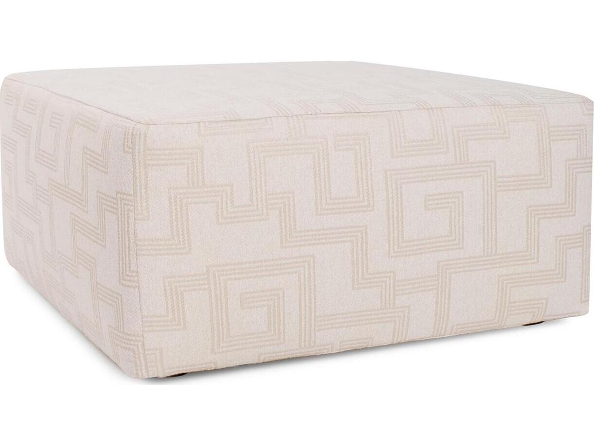 Howard Elliott Outdoor Universal Syros Natural Fabric Cushion Ottoman