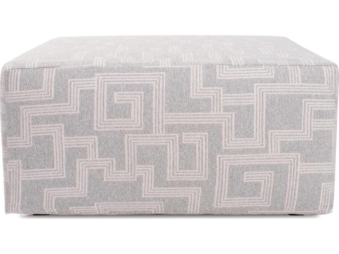 Howard Elliott Outdoor Universal Syros Fog Fabric Cushion Ottoman