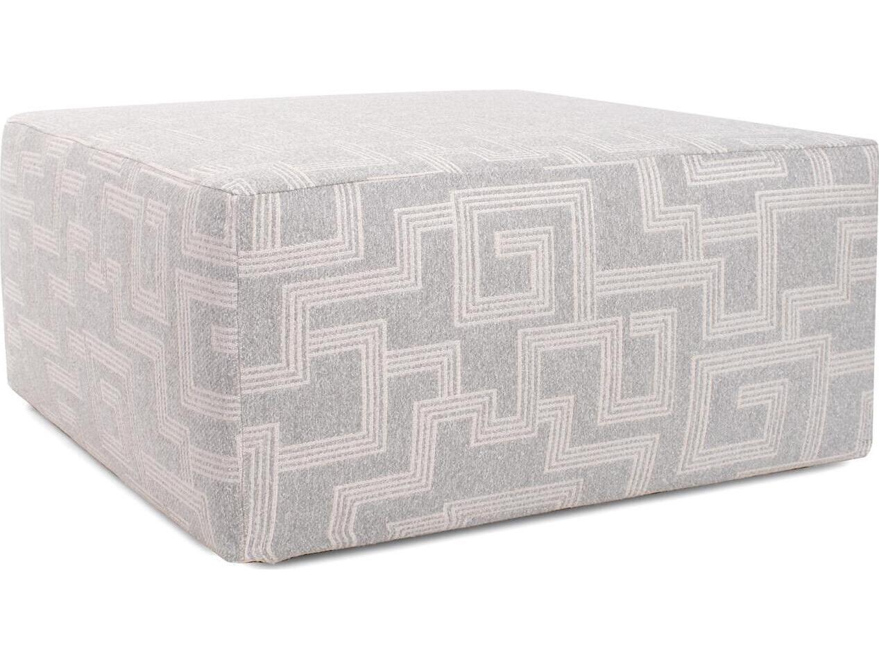 Howard Elliott Outdoor Universal Syros Fog Fabric Cushion Ottoman