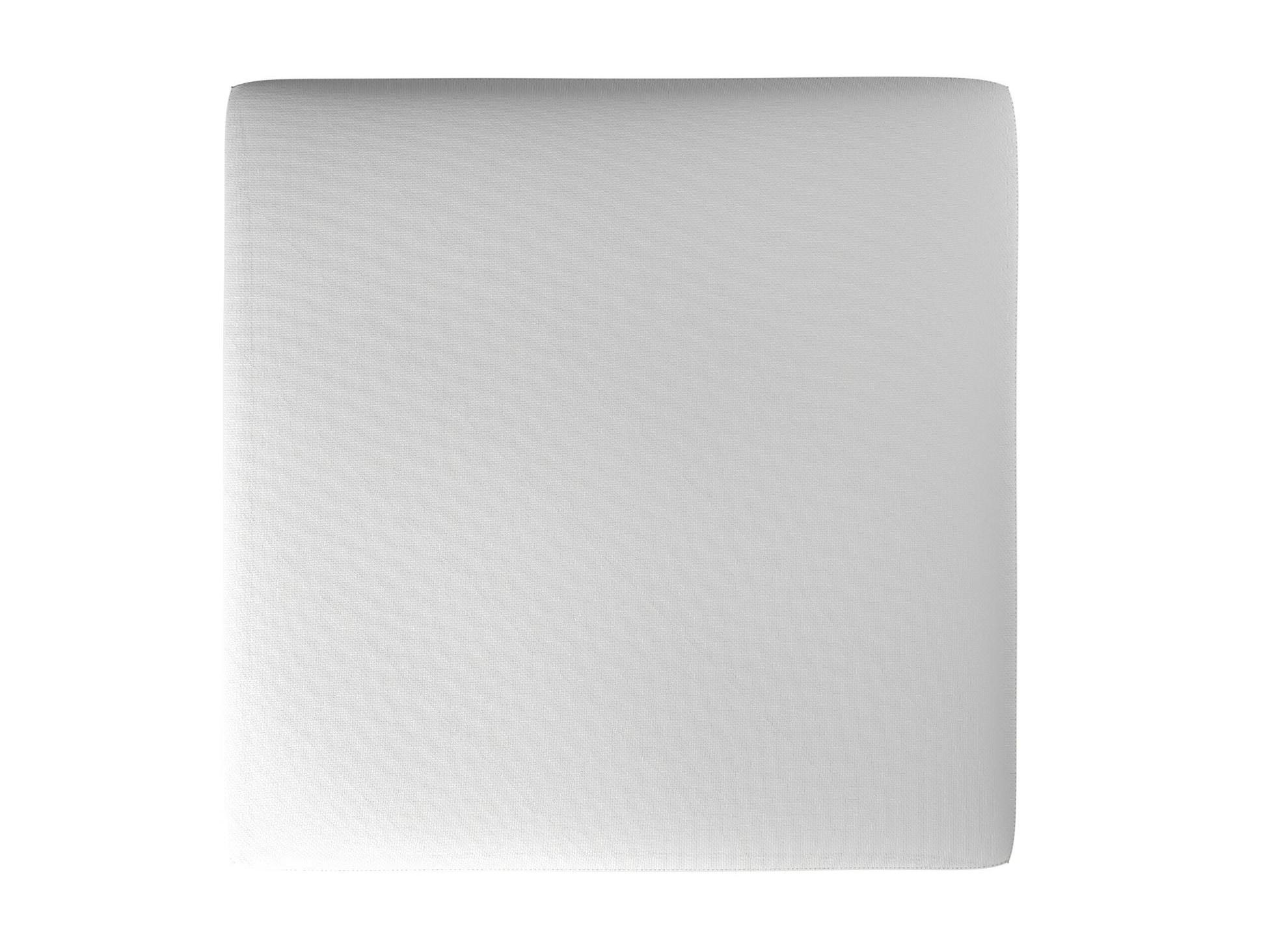 Howard Elliott Outdoor Universal Atlantis White Fabric Cushion Ottoman