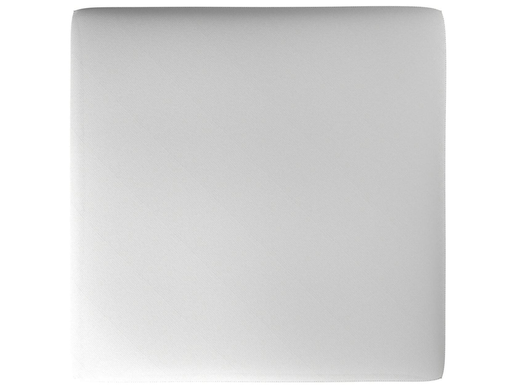 Howard Elliott Outdoor Universal Atlantis White Fabric Cushion Ottoman