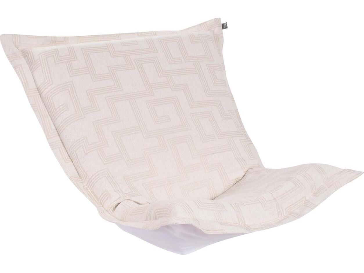 Howard Elliott Outdoor Puff Syros Natural Chair Seat & Back Cover and Cushion