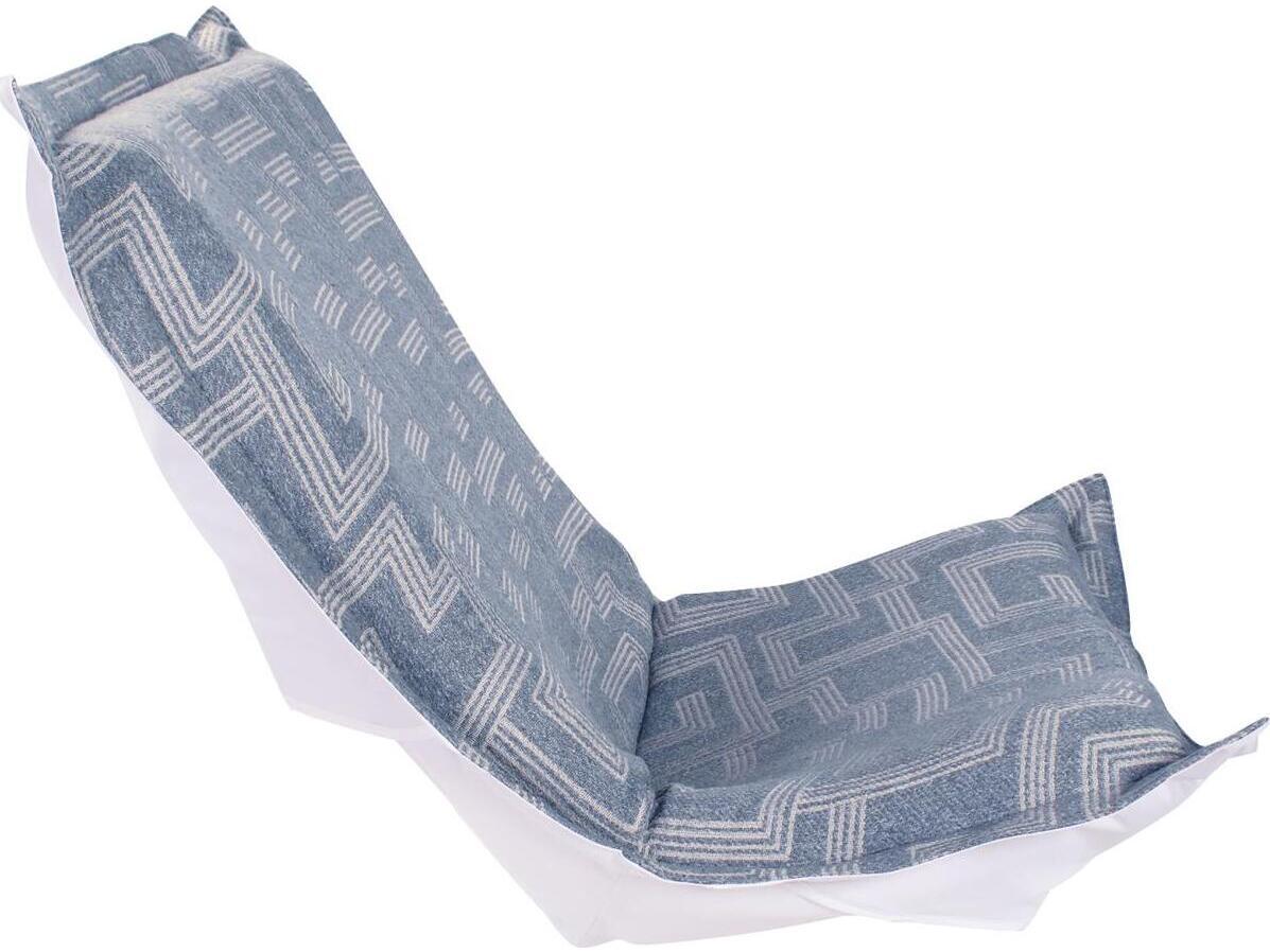 Howard Elliott Outdoor Puff Syros Denim Chair Seat & Back Cover and Cushion