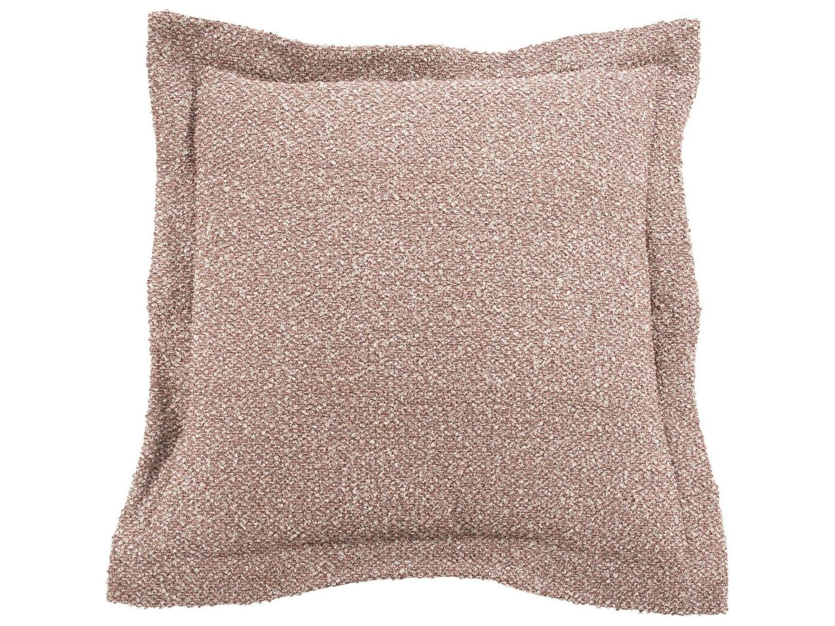 Howard Elliott Outdoor Puff Scroll Alicante Blush Ottoman Cover and Cushion