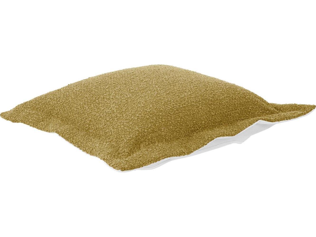 Howard Elliott Outdoor Puff Scroll Alicante Gold Ottoman Cover and Cushion