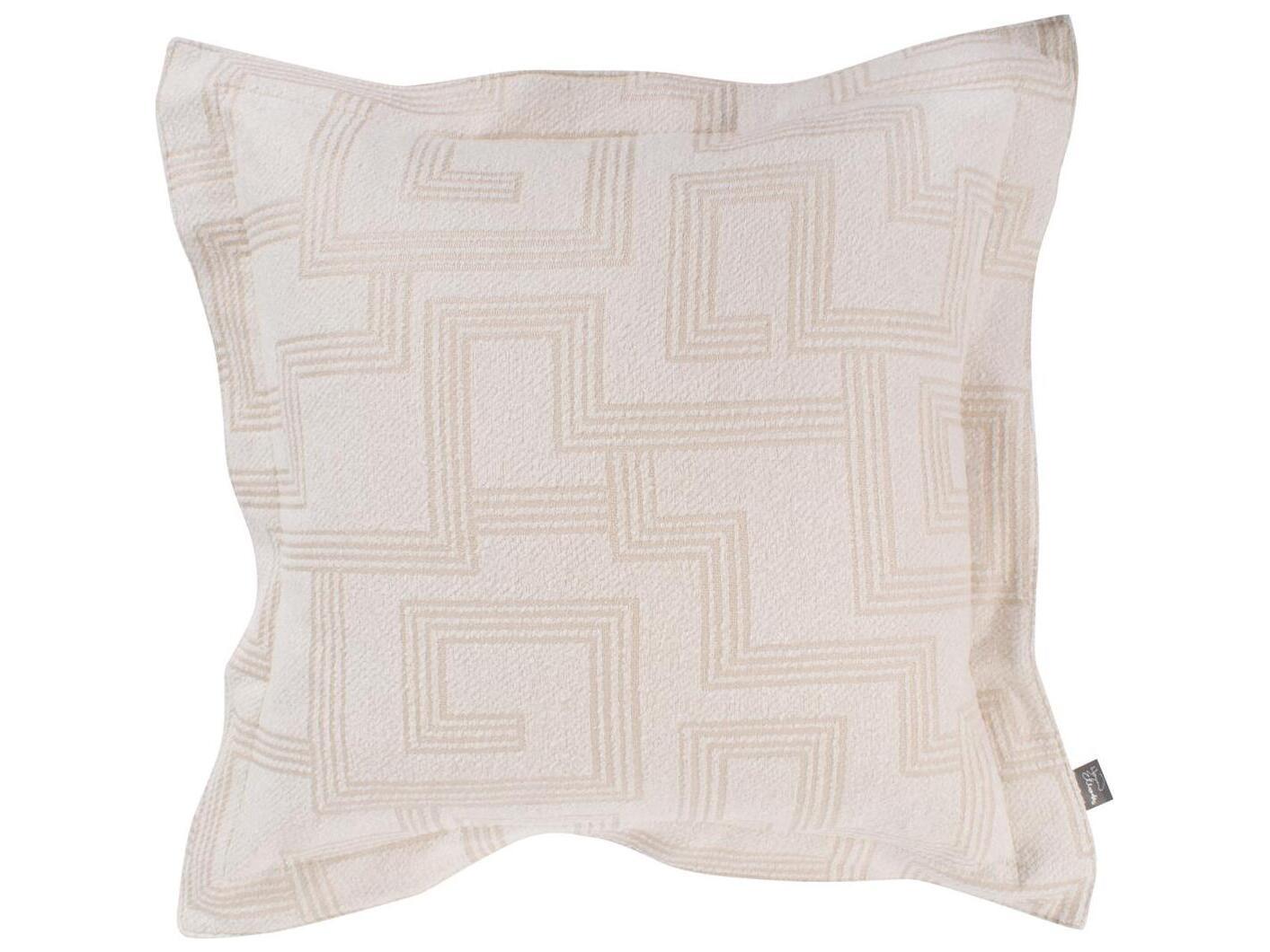 Howard Elliott Outdoor Puff Syros Natural Ottoman Cover and Cushion