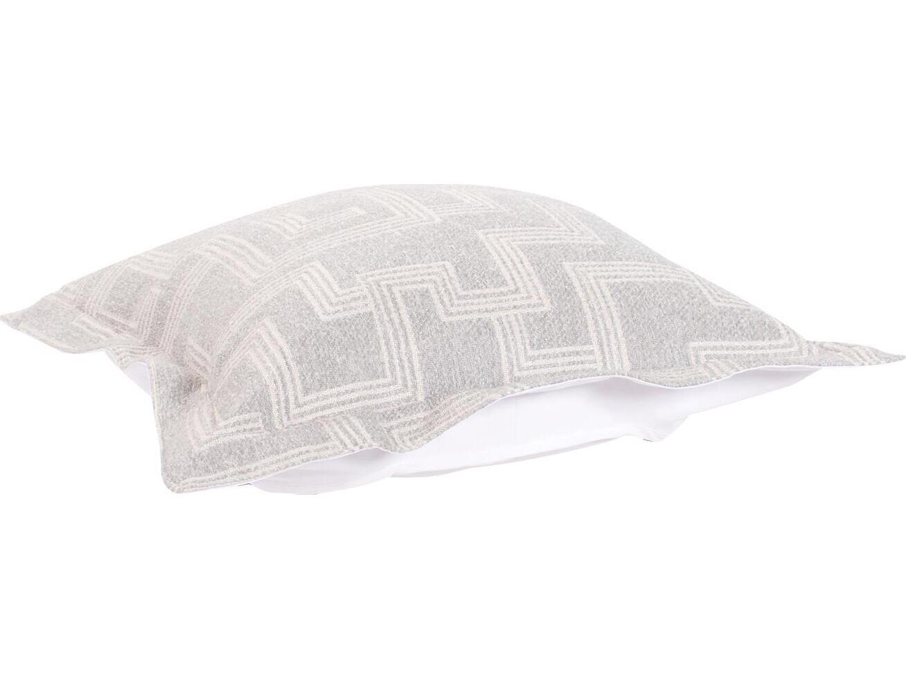 Howard Elliott Outdoor Puff Syros Fog Ottoman Cover and Cushion