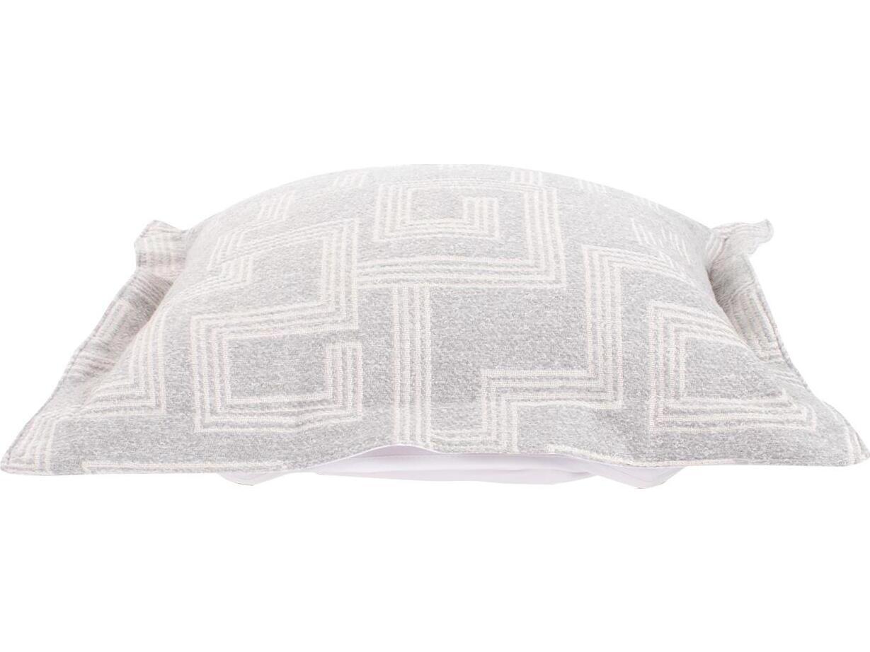 Howard Elliott Outdoor Puff Syros Fog Ottoman Cover and Cushion