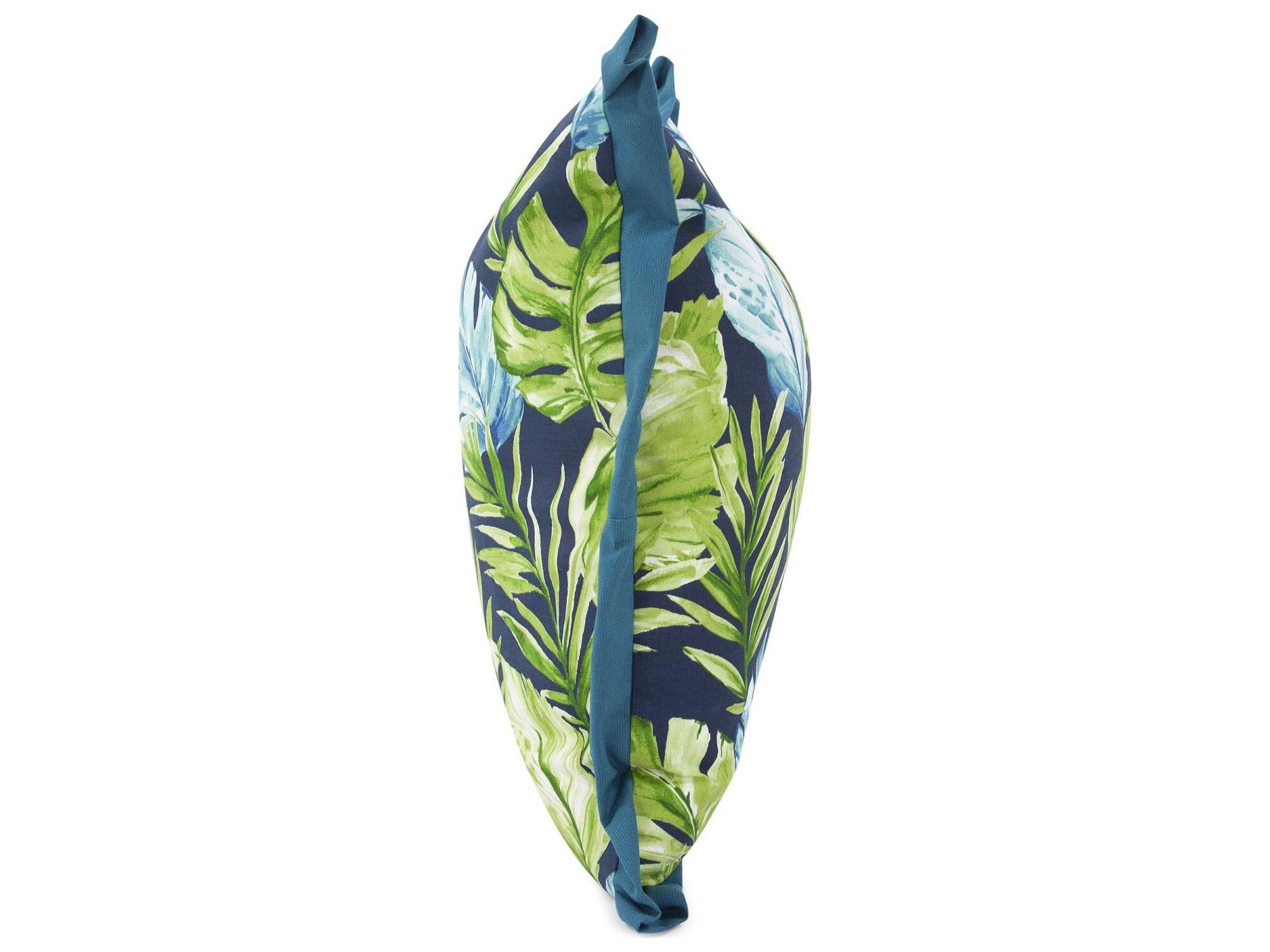 Howard Elliott Outdoor Cardoon Indigo lime Pillow