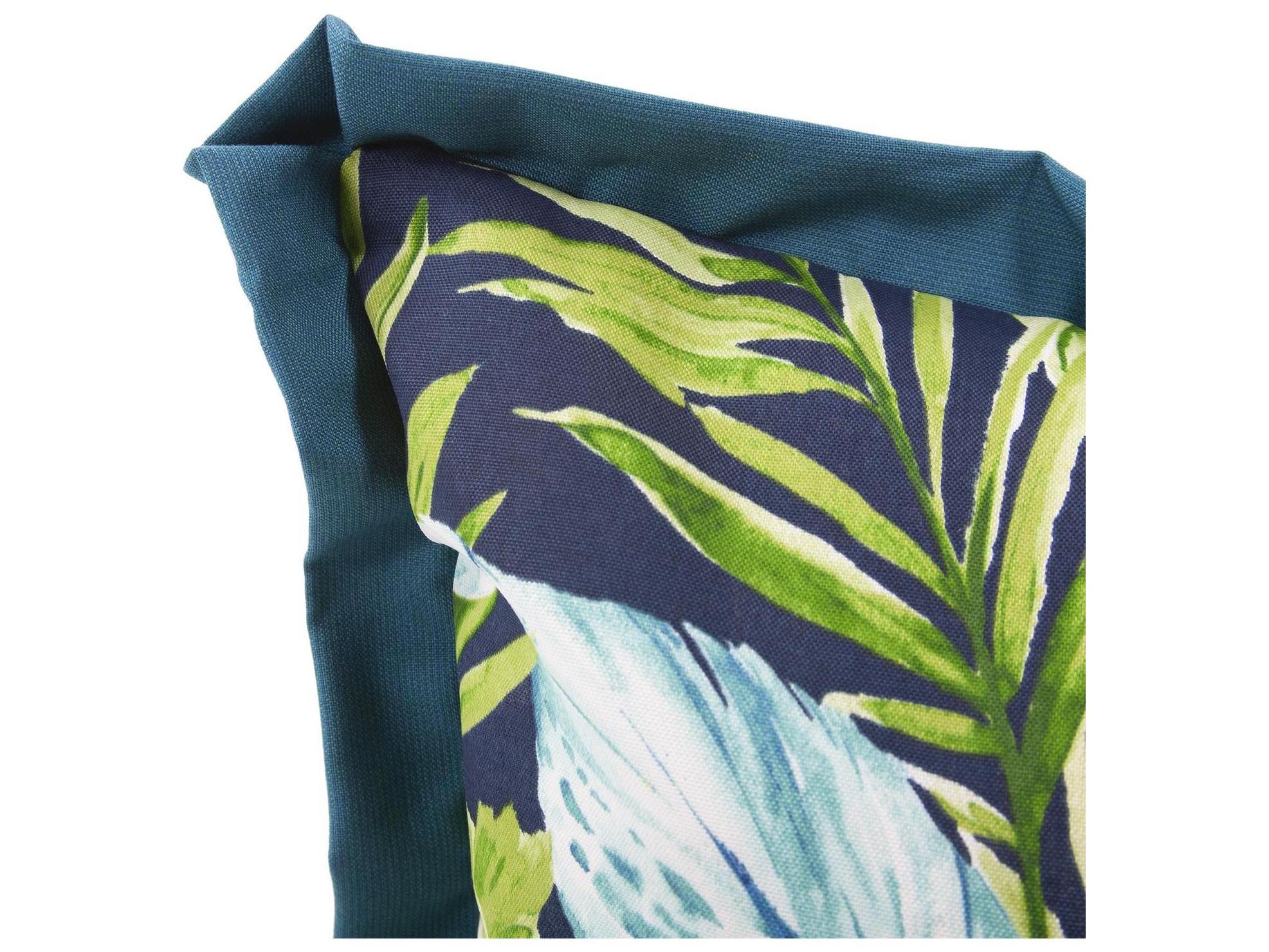 Howard Elliott Outdoor Cardoon Indigo lime Pillow