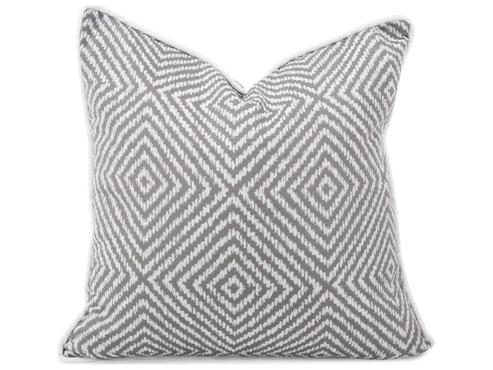 Howard Elliott Outdoor Helm Pewter Pillow