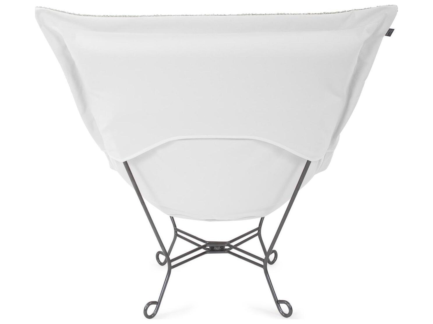 Howard Elliott Outdoor Puff Scroll Alicante Breeze Fabric Cushion Lounge Chair