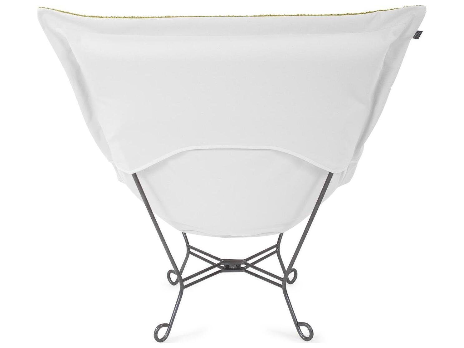 Howard Elliott Outdoor Puff Scroll Alicante Moss Fabric Cushion Lounge Chair