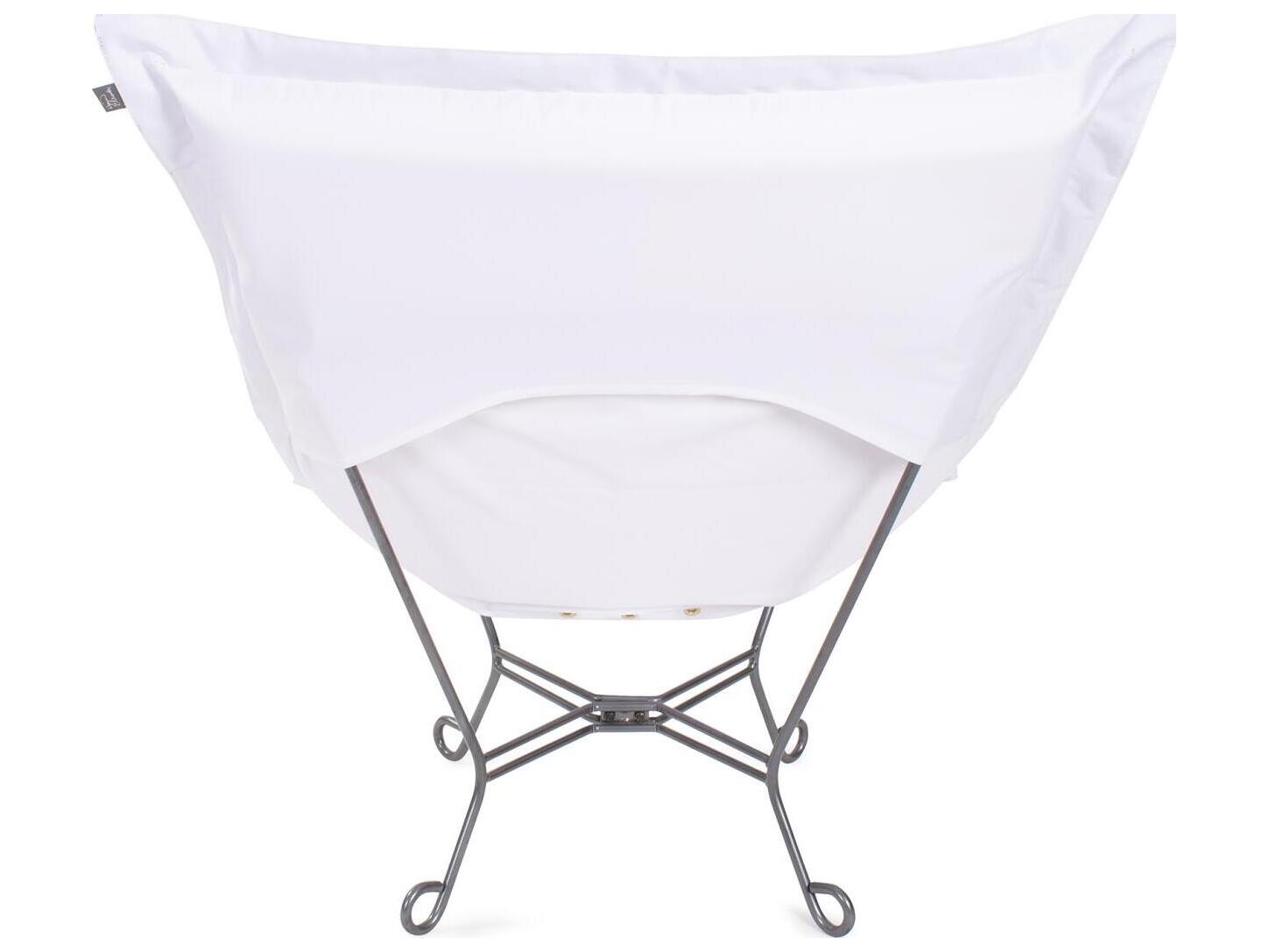 Howard Elliott Outdoor Puff Scroll Syros Natural Fabric Cushion Lounge Chair