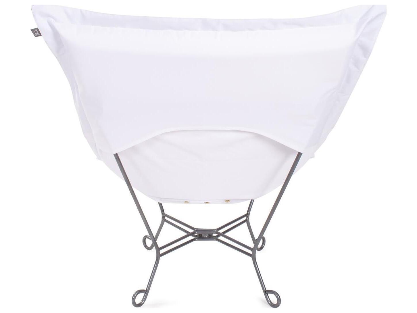 Howard Elliott Outdoor Puff Scroll Syros Denim Fabric Cushion Lounge Chair