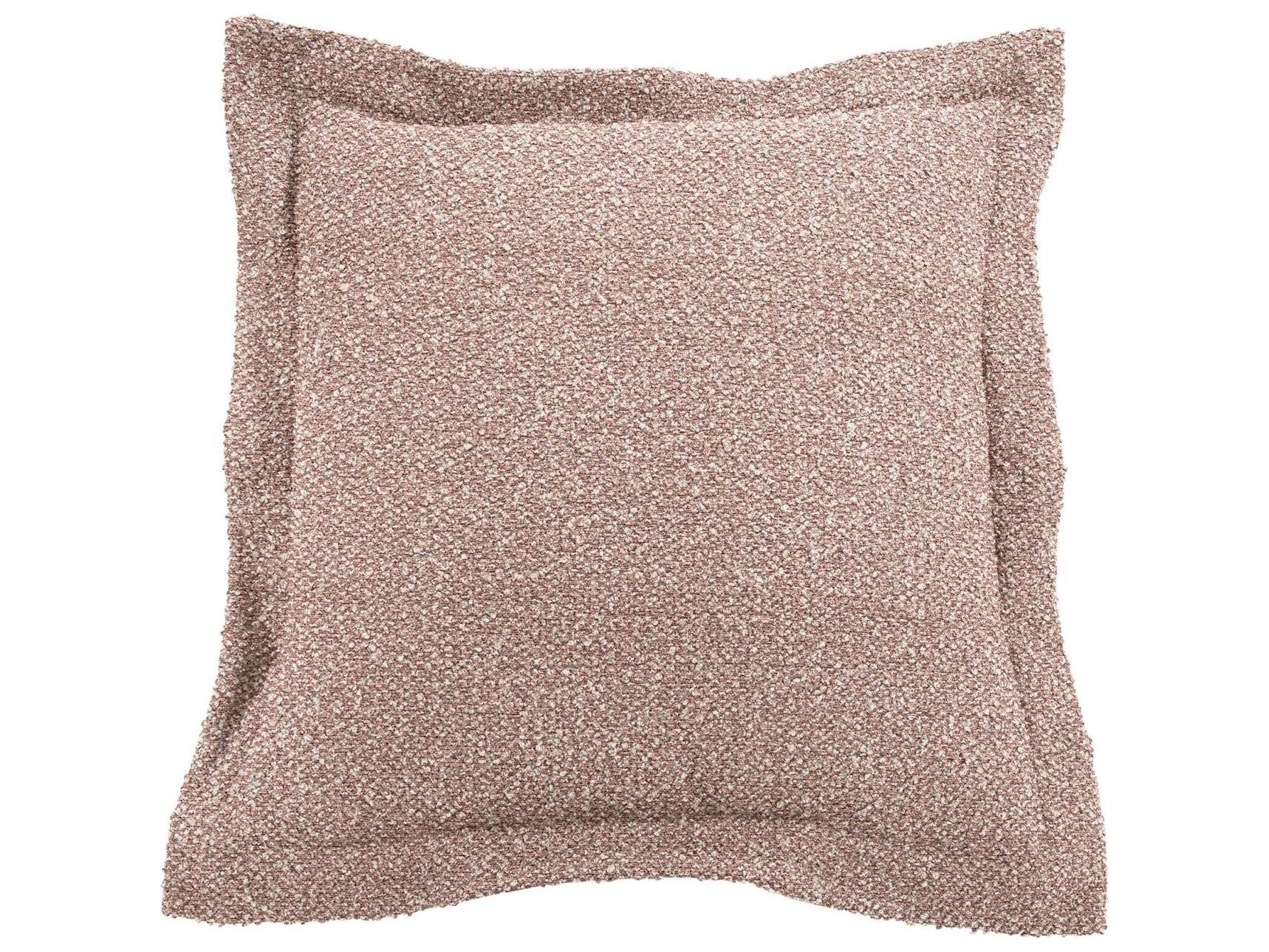 Howard Elliott Outdoor Puff Scroll Alicante Blush Fabric Cushion Ottoman