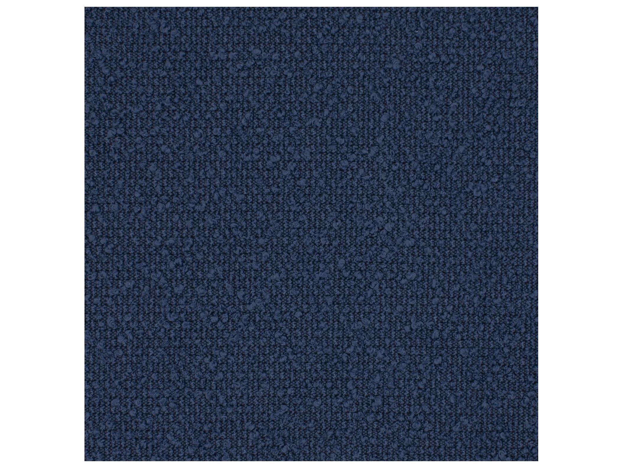 Howard Elliott Outdoor Puff Scroll Alicante Indigo Fabric Cushion Ottoman