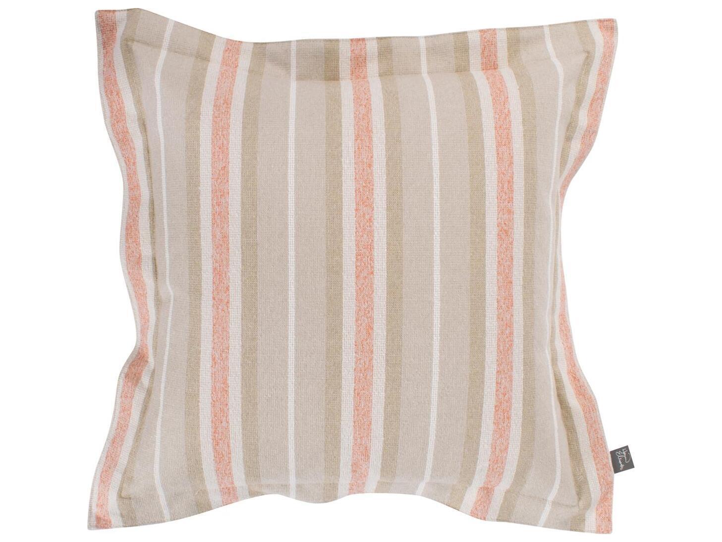 Howard Elliott Outdoor Puff Scroll Dune Terra Fabric Cushion Ottoman