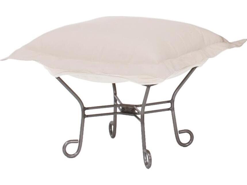 Howard Elliott Outdoor Puff Scroll Seascape Sand Fabric Cushion Ottoman