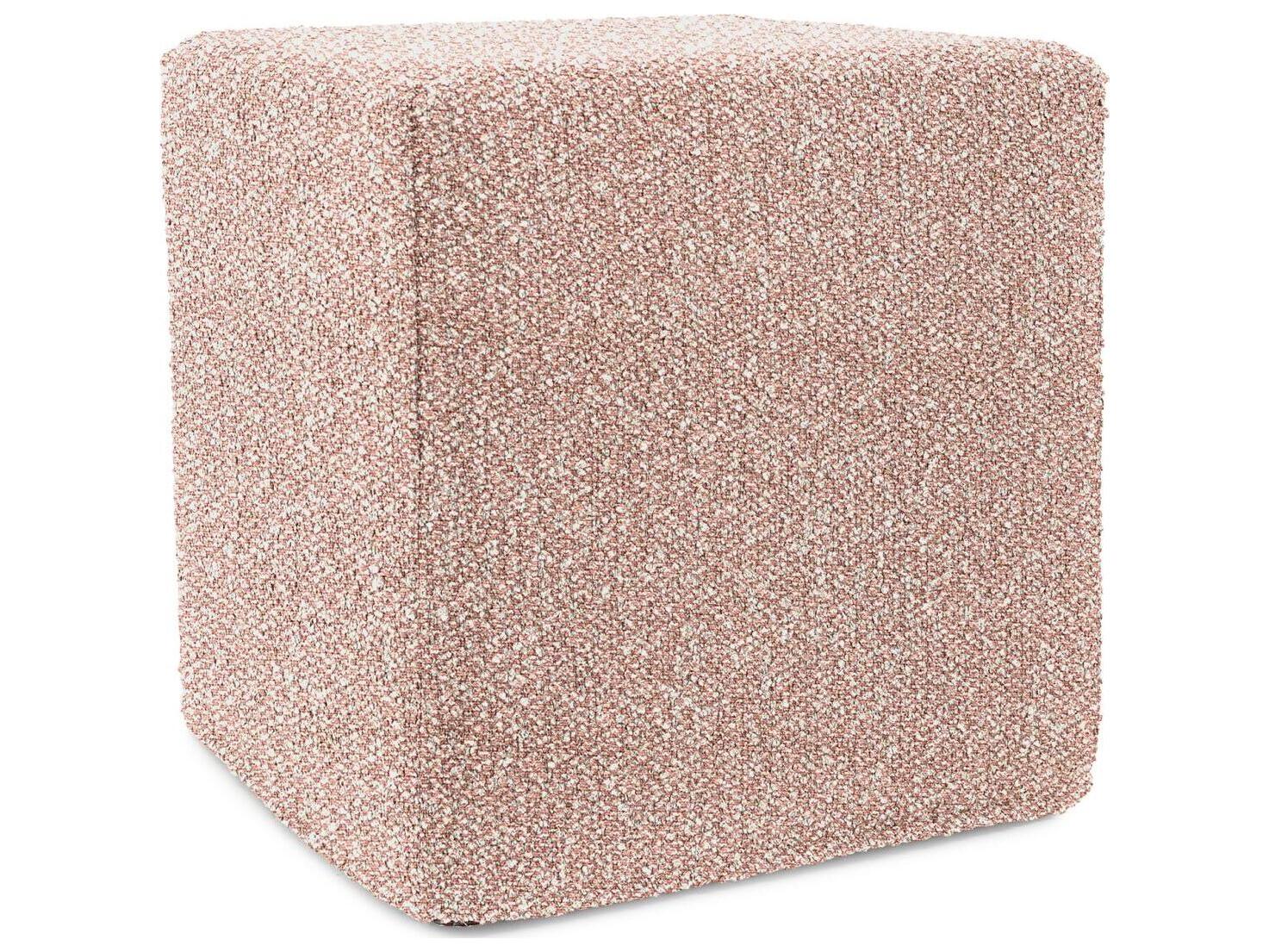 Howard Elliott Outdoor No Tip Alicante Blush Fabric Cushion Ottoman