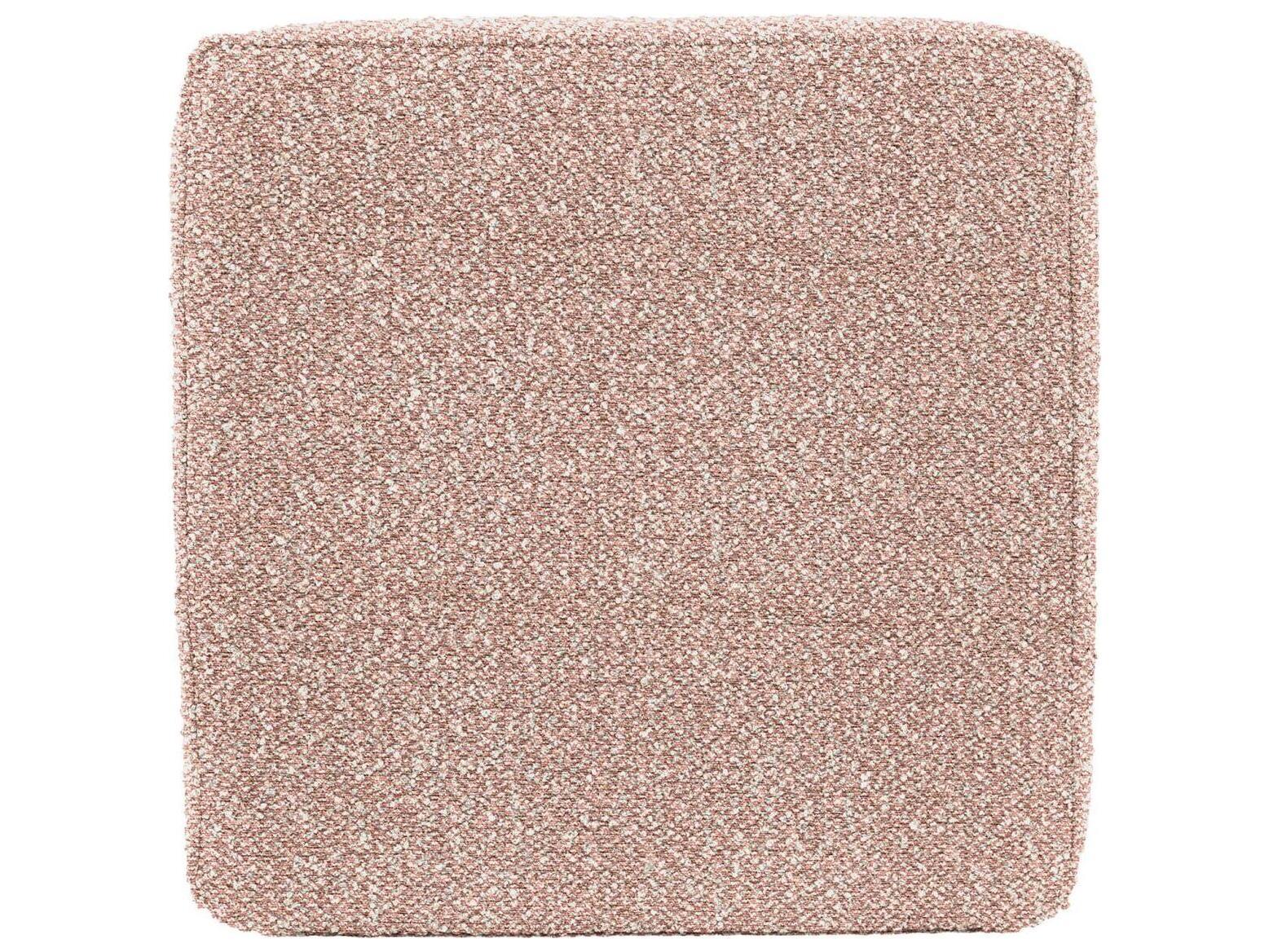 Howard Elliott Outdoor No Tip Alicante Blush Fabric Cushion Ottoman
