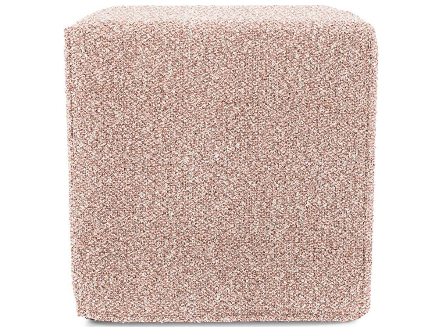 Howard Elliott Outdoor No Tip Alicante Blush Fabric Cushion Ottoman