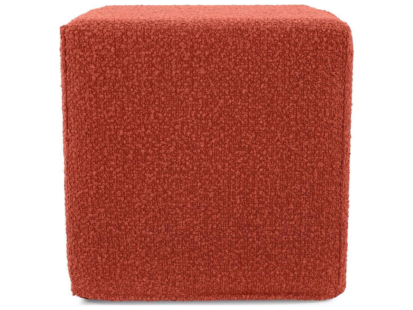 Howard Elliott Outdoor No Tip Alicante Coral Fabric Cushion Ottoman
