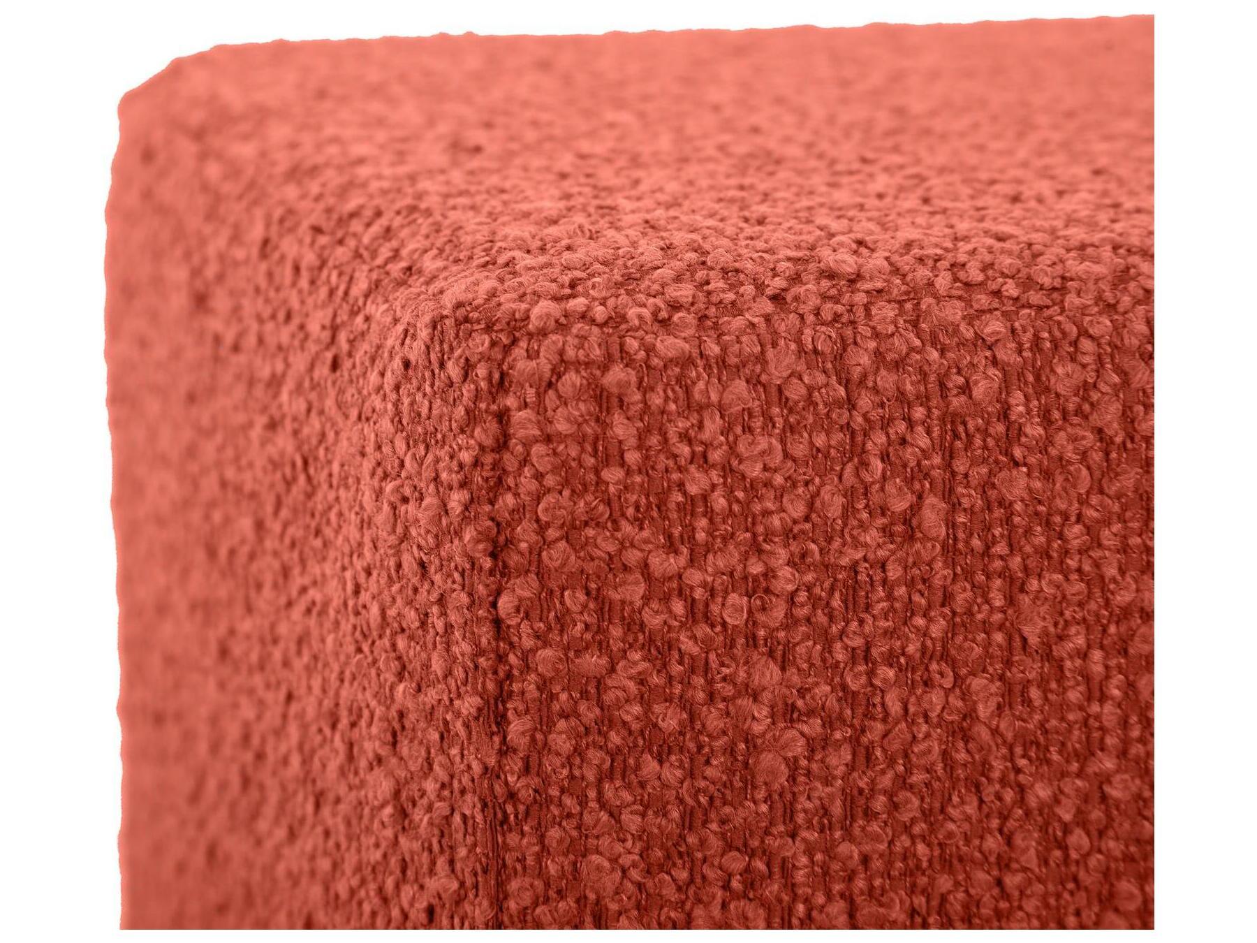 Howard Elliott Outdoor No Tip Alicante Coral Fabric Cushion Ottoman